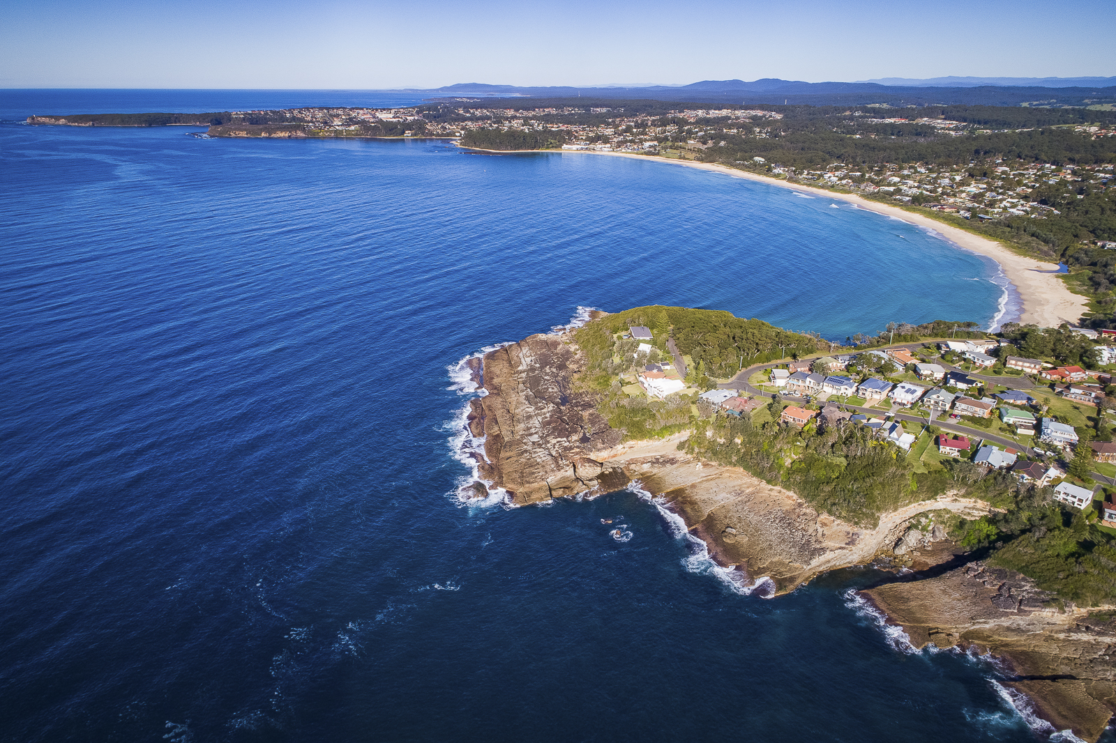 Aerial view of Mollymook Beach on the NSW South Coast